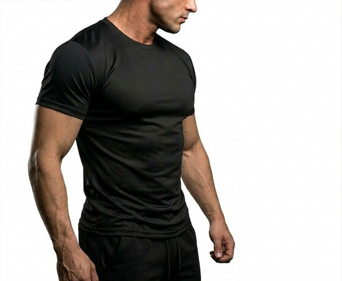 Playera 100% poliéster textura lisa.