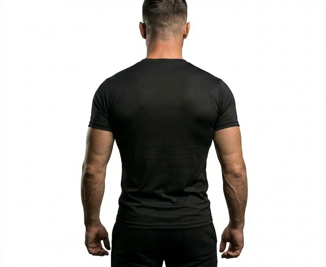 Playera 100% poliéster textura lisa.